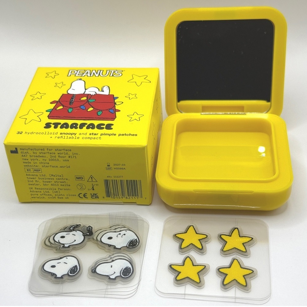 Starface X Snoopy Dog Limited Collection Compact Pimple Patches 32 Ct Refillable